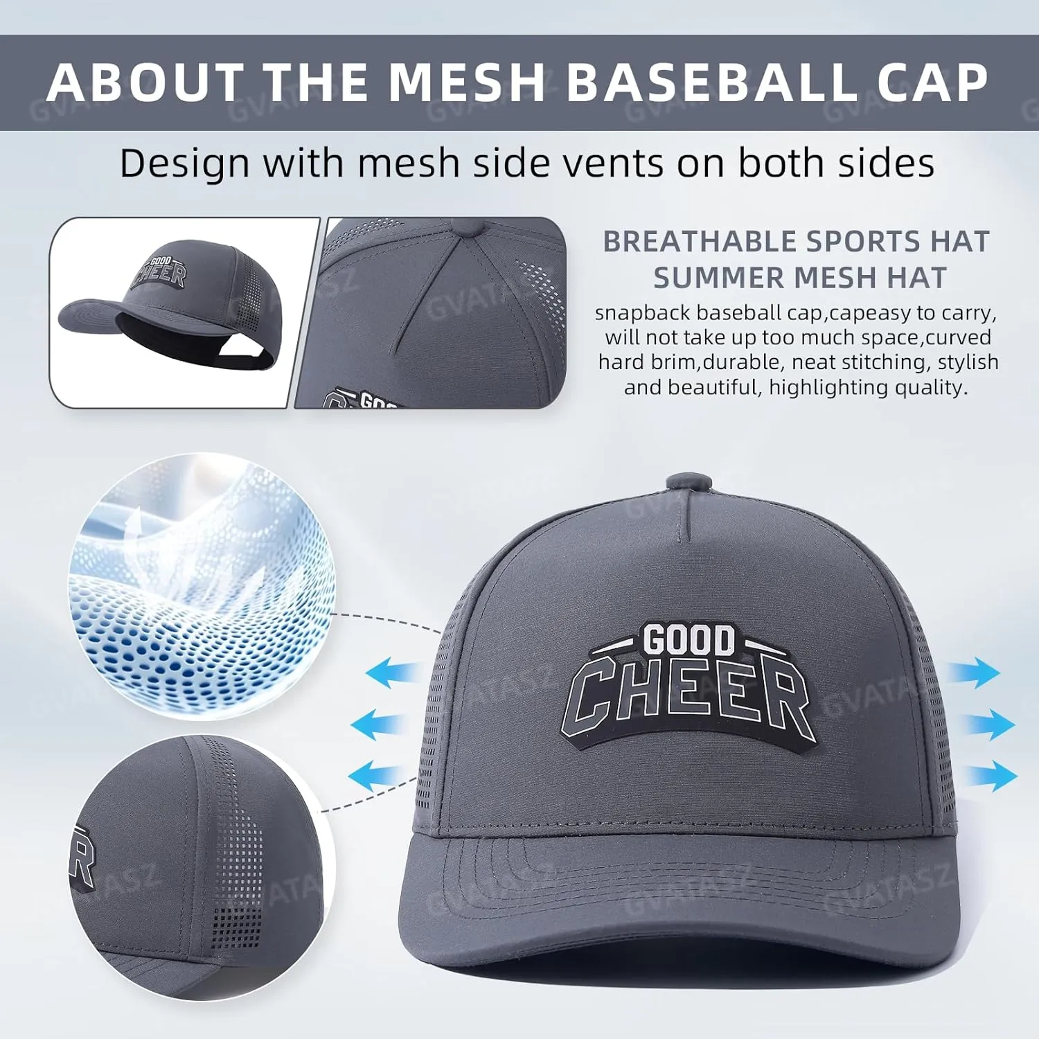 Trucker Hat for Men Women Snapback Mesh Baseball Caps Breathable Sun Hat Athletic Dad Hat Hip Hop Style Cityboy Hats