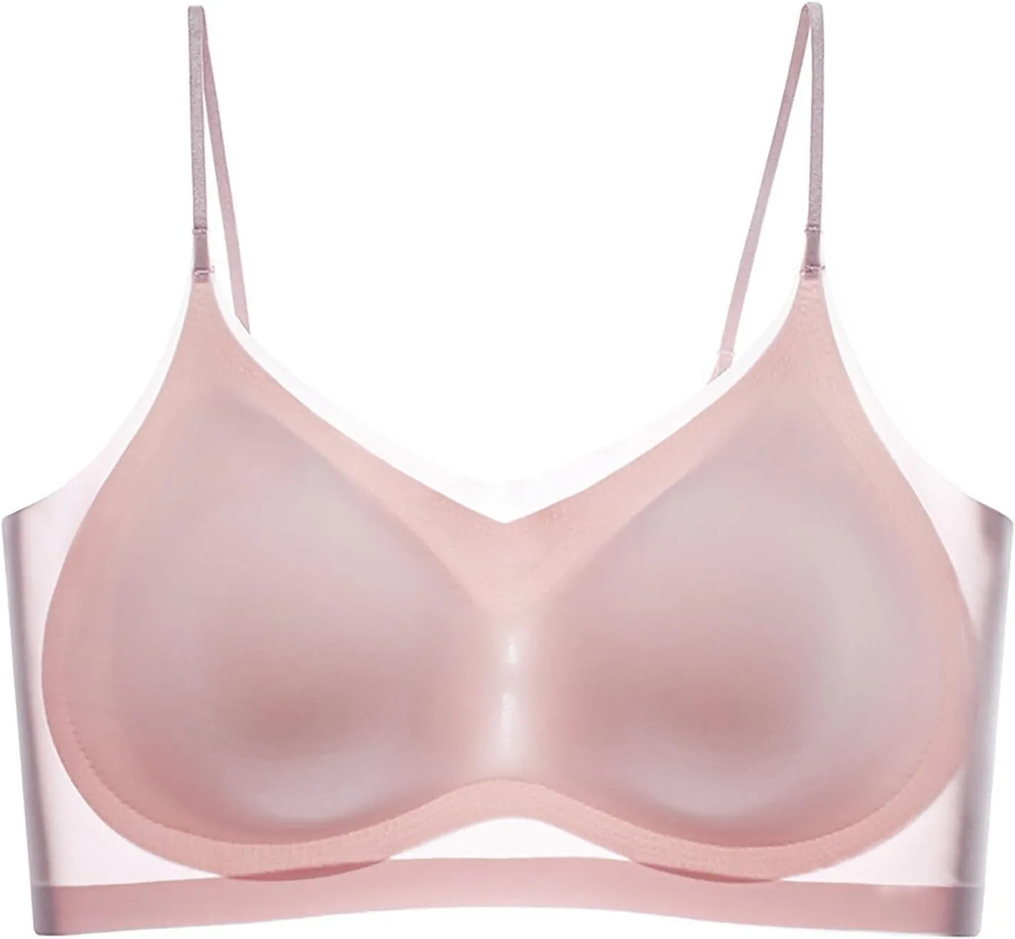 V Neck Bras for Women No Underwire Bralettes for Women Cloud Feel Everyday T Shirt Bra Stretchable Straps Bra