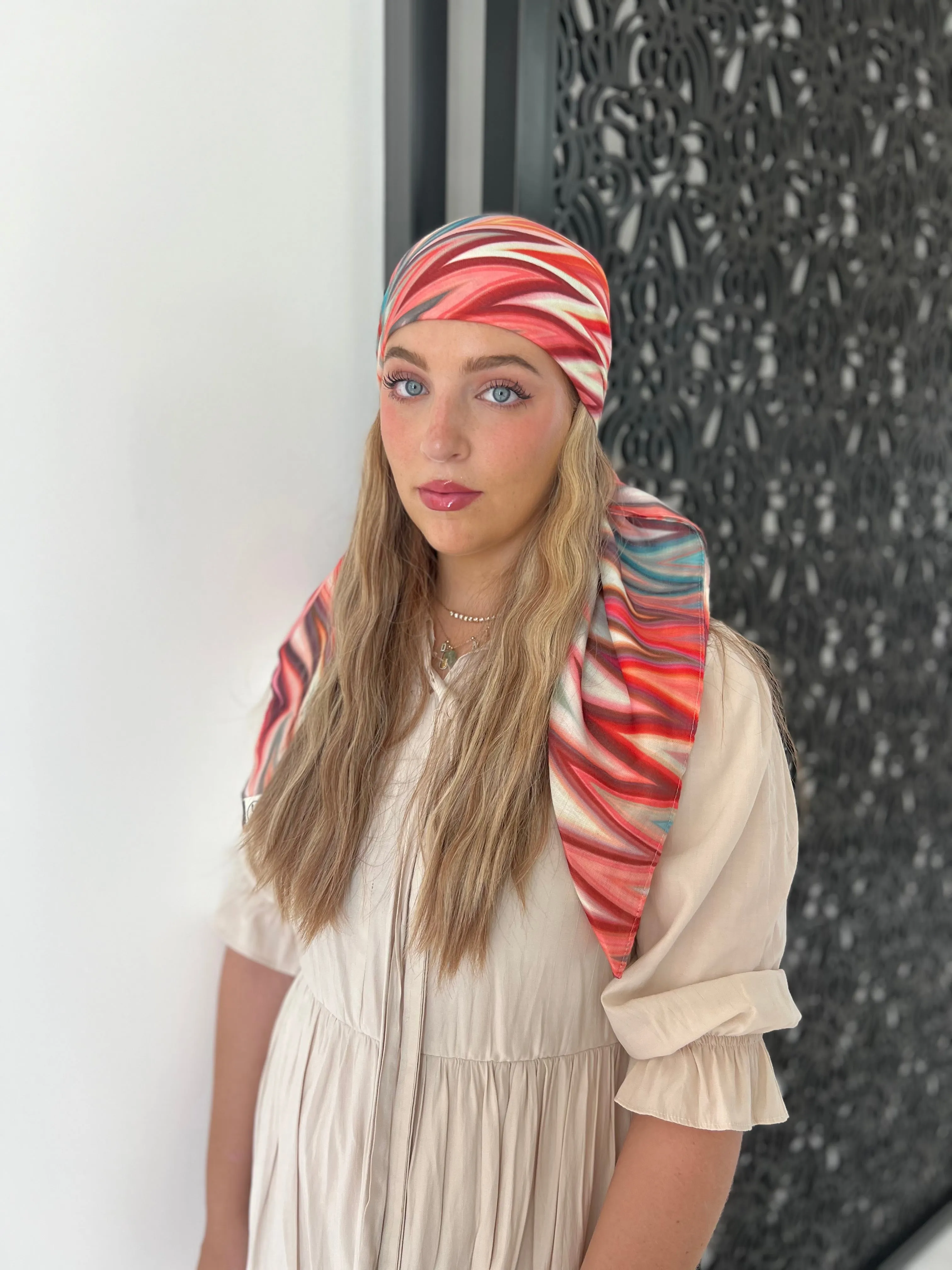 Vibrant Chevron Square Head Scarf