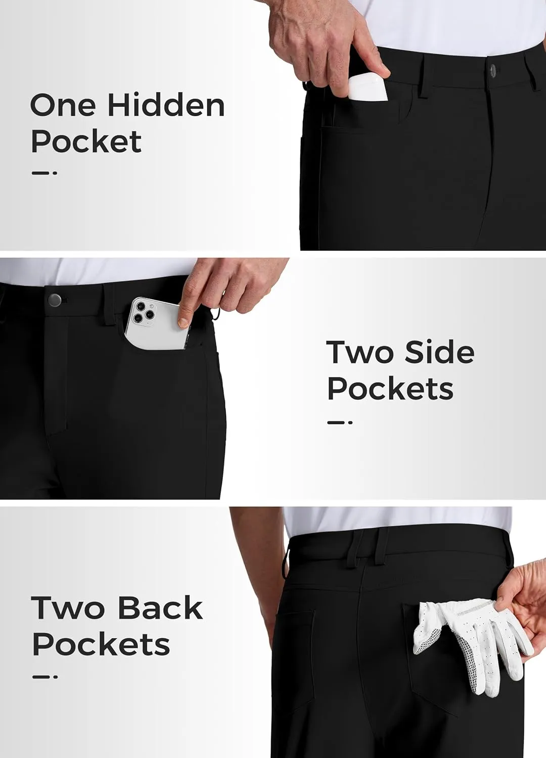 Willit Mens Dress Pants Golf Stretch Pants Quick Dry Work Slacks Casual Pants with 5 Pockets 28"/30"/32"