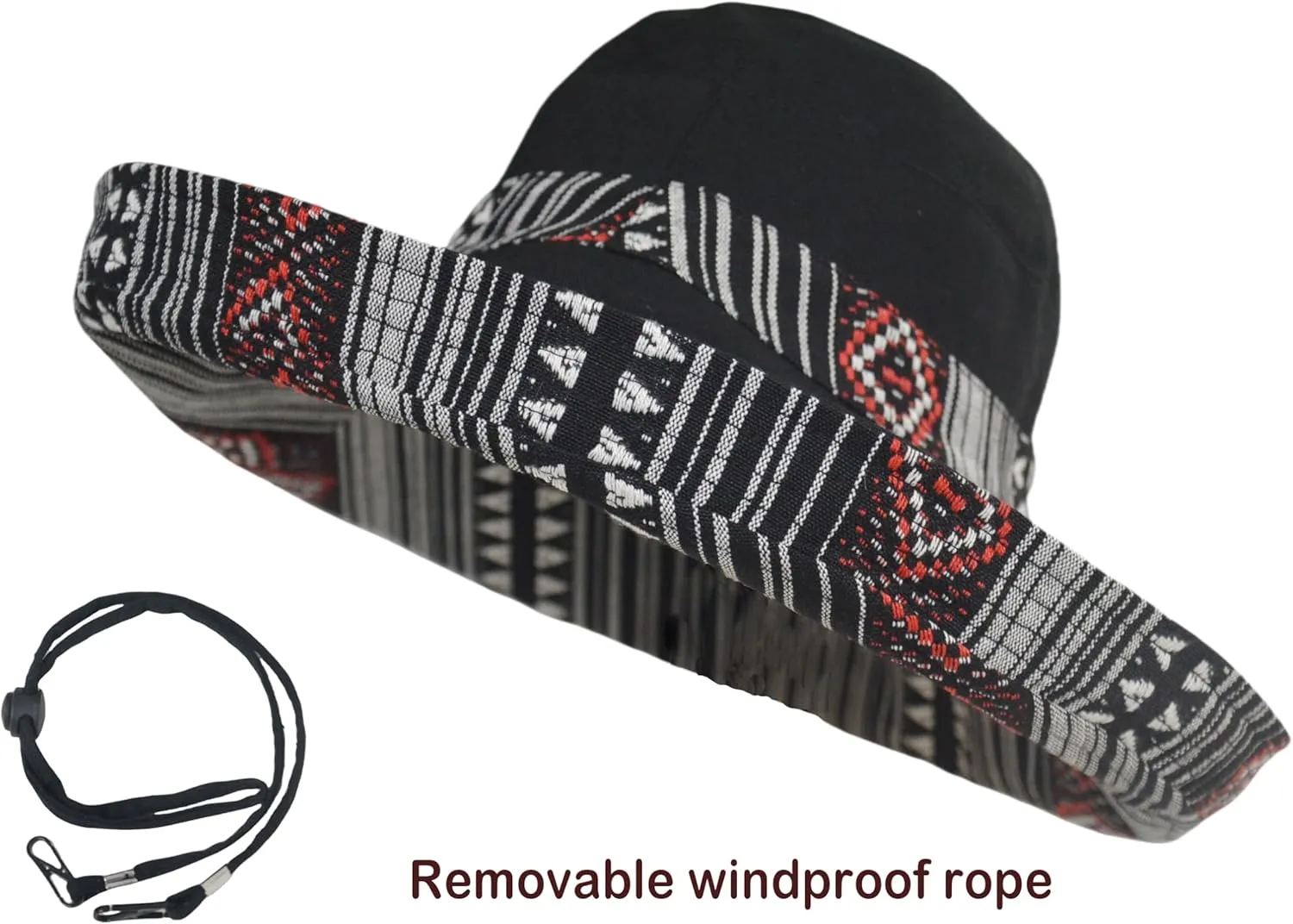 Women's Foldable Wide Brim Bucket Sun Hats for Summer - UV Protection Mesh Beach Fishing Hat with Chin Strap for Travel