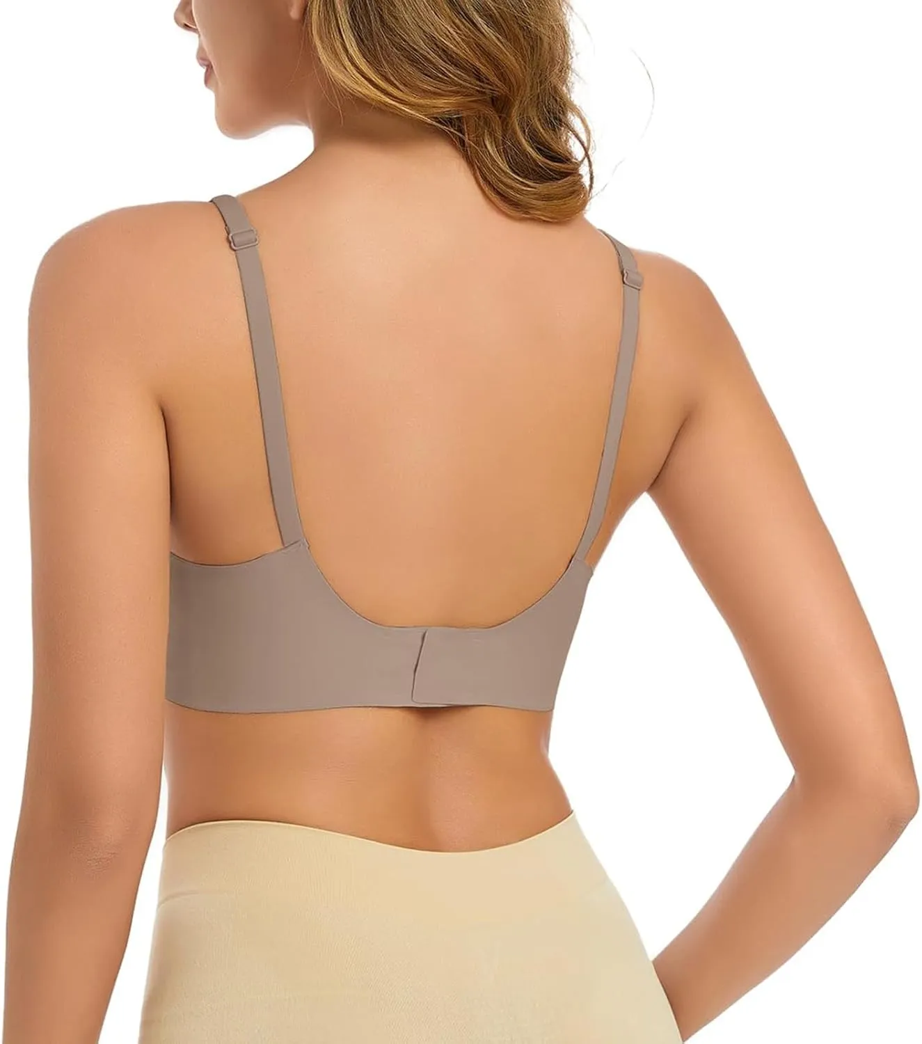 Womens Push Up Bra Comfort Padded No Underwire Bra Full Coverage Bra Lift Up Add One Cup Stretchable Straps Bra