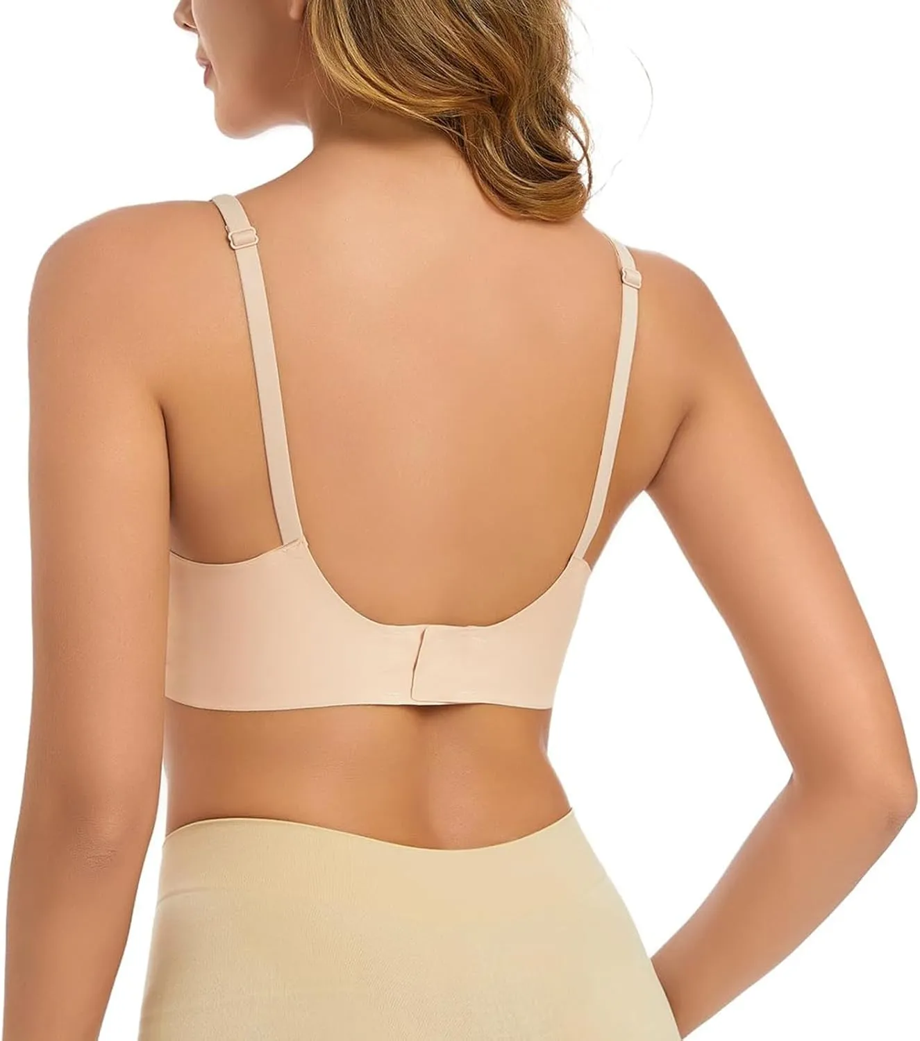 Womens Push Up Bra Comfort Padded No Underwire Bra Full Coverage Bra Lift Up Add One Cup Stretchable Straps Bra