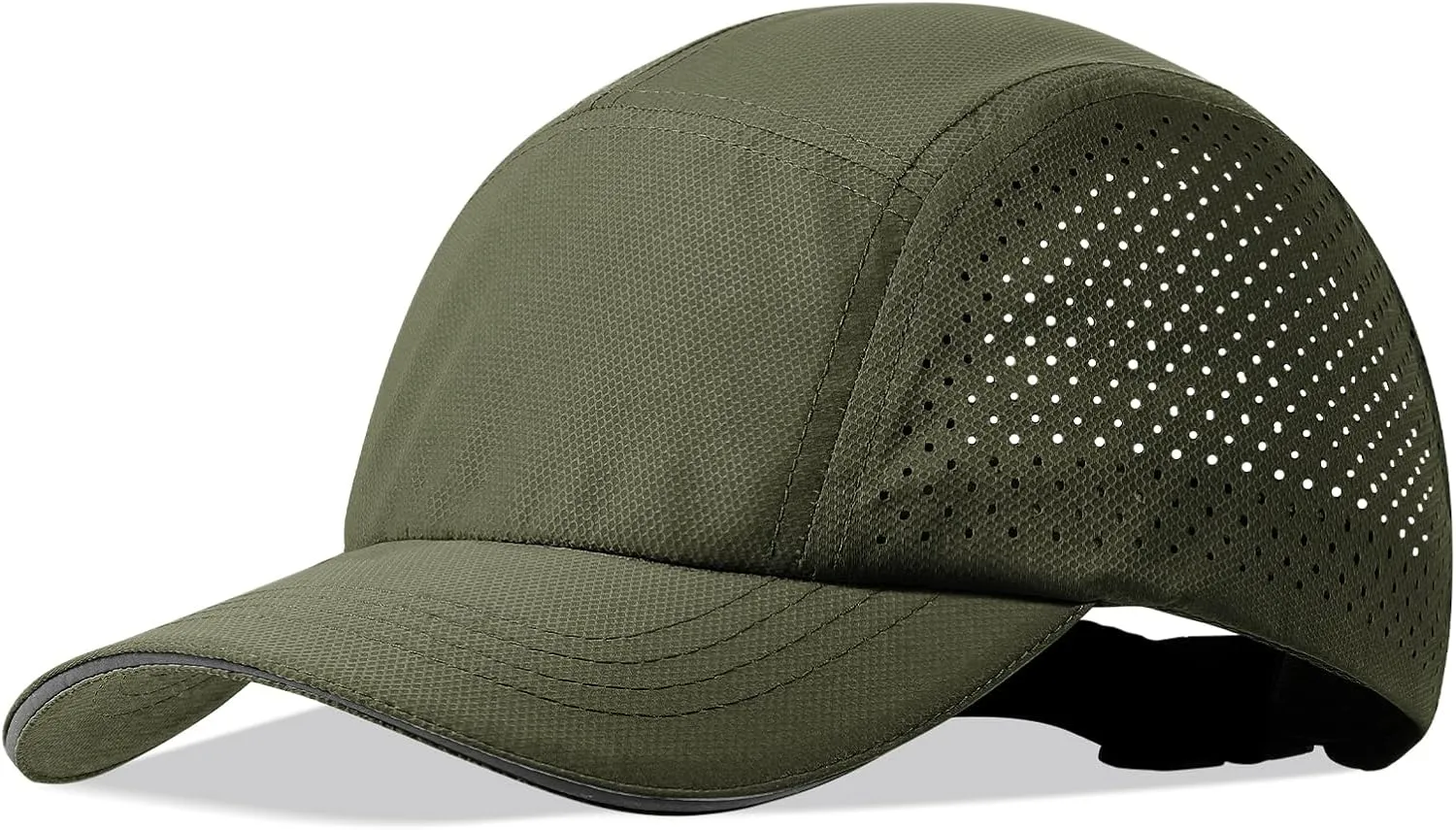 XXL Mens Quick Dry Baseball Cap Cooling Breathable Mesh Sports Cap Lightweight Run Hat with Reflective Trim